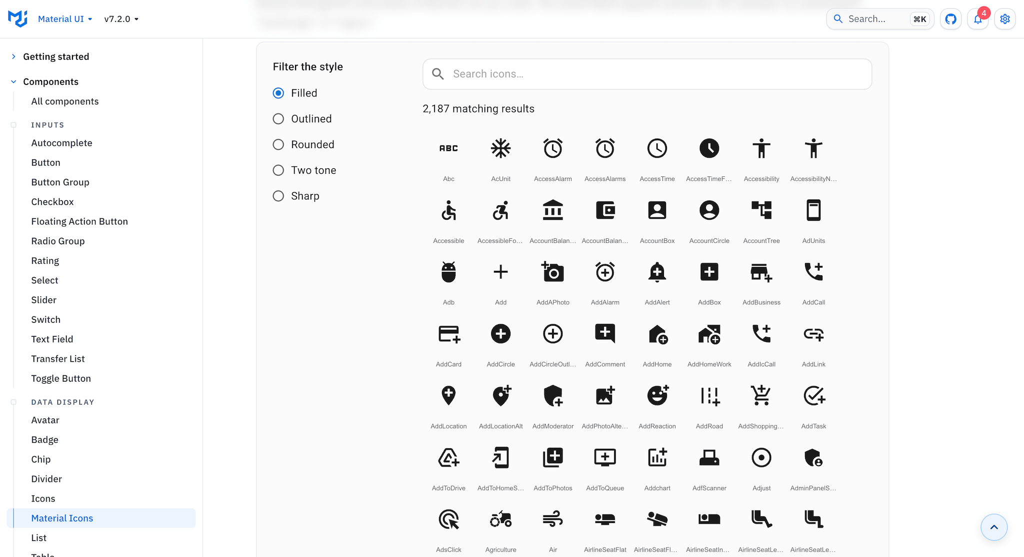 MUI Icons